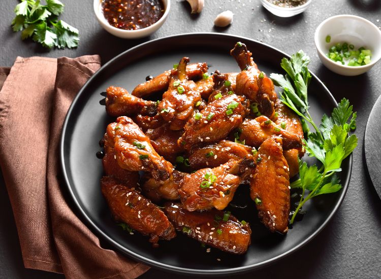 Recette Ailes de poulet caramélisées au miel et sauce soja